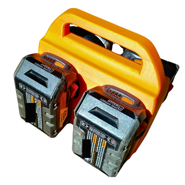 AEG 18V Battery Caddy – 4 Battery Holder - Store 18v Batteries with This 3D Printed Tool | Perfect Home Improvement Gift for Him