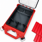 PACKOUT bit insert with centre trays removed, angled view