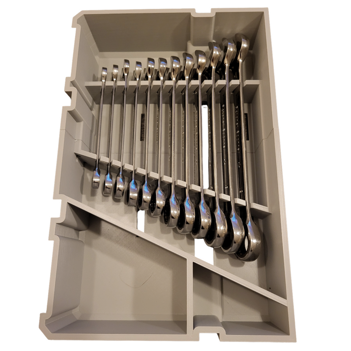Milwaukee Packout Drawer Spanner/Wrench Organiser – Left or Right Side Fitment For 2-Drawer (48-22-8442) & 3-Drawer (48-22-8443) Packout Toolboxes