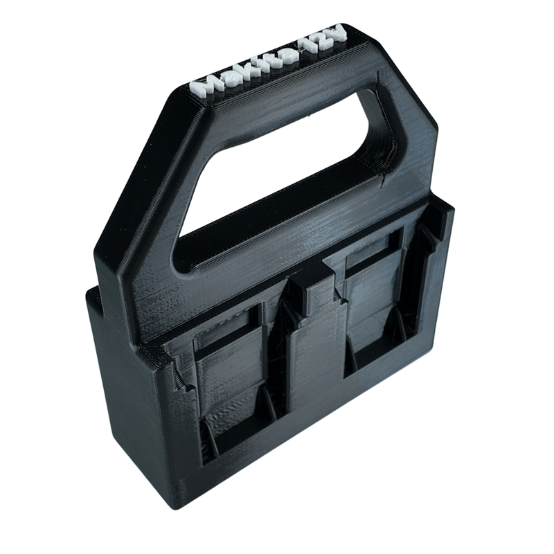 Makita 12V Battery Caddy – 4-Slot Holder | Portable Battery Carrier | PETG | Australian Made
