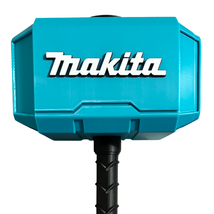 🔨 Makita Thor’s Hammer Display & Collectors Piece – Bold Teal Workshop Decor