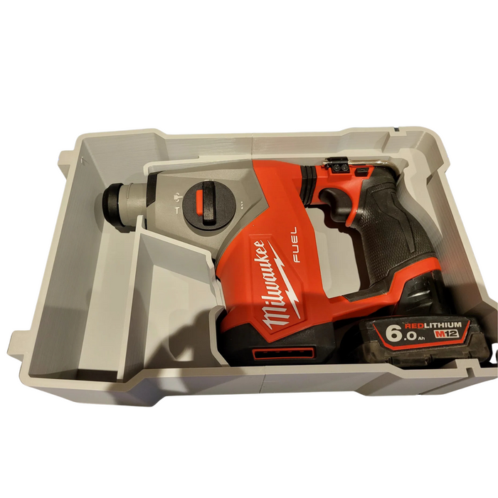 Milwaukee M12 FUEL SDS-Plus Packout Insert – Fits Compact Organiser 48-22-8435 Secure, Snug Storage for Your Rotary Hammer & Bits