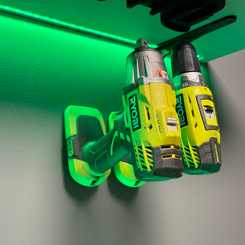 Ryobi 18 V Tool Wall‑Mounts – 5‑Pack Secure, Rail‑Grip Brackets for ONE+ Skins