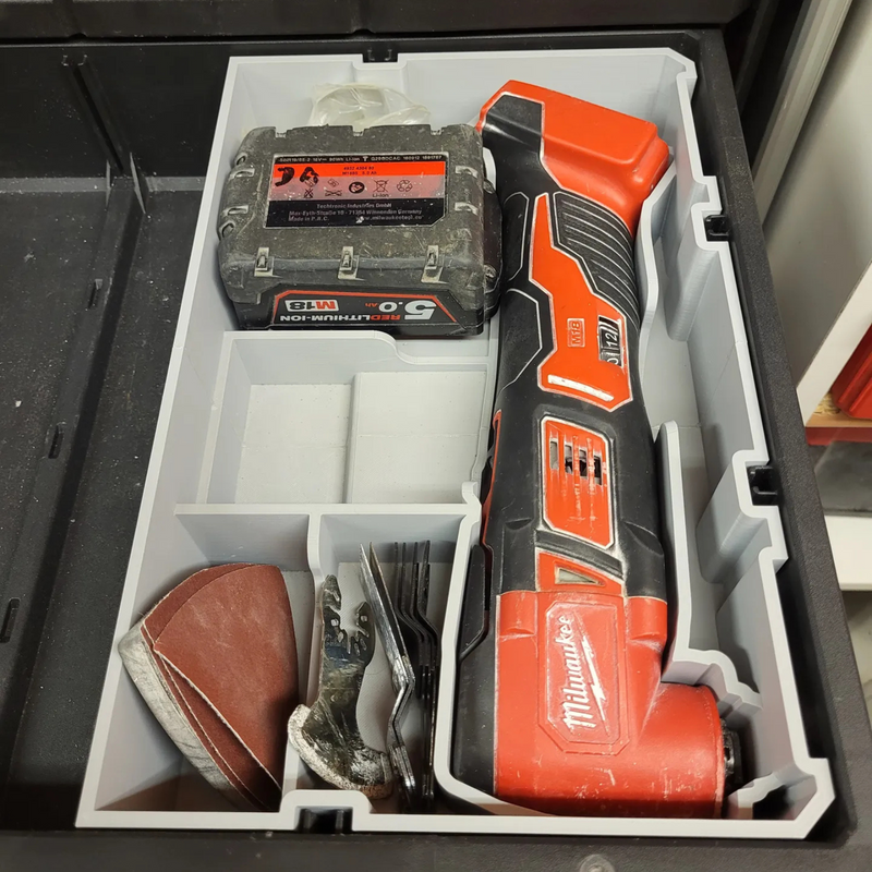 Milwaukee M18 “Brushed” Multitool Packout Insert – Reversible 1/2-Width Organiser