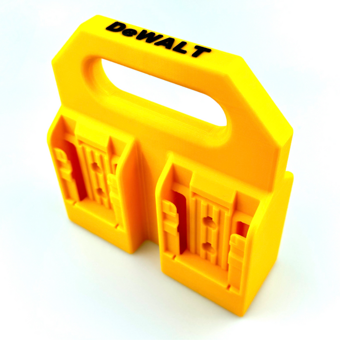 DeWALT 20V / 20V Max Battery Caddy – 4 or 6 Slot Holder - Store Batteries with This 3D Printed Tool | Perfect Home Improvement Gift for Him