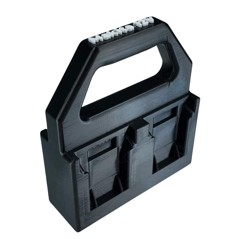 Makita 12V Battery Caddy – 4-Slot Holder | Portable Battery Carrier | PETG | Australian Made