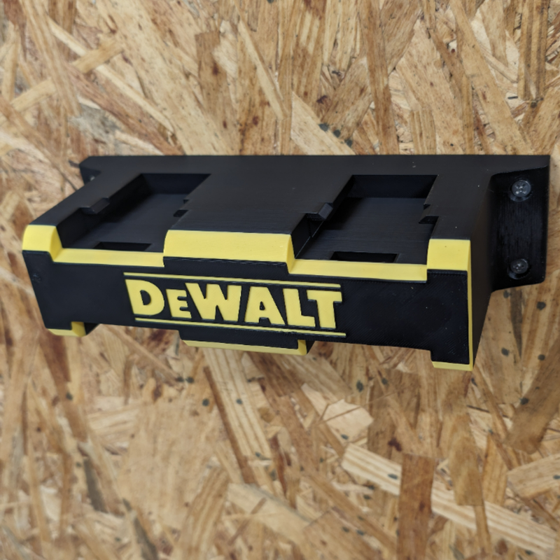 DeWalt 20V Battery 4× Wall Mount – Built Tough, Styled for the DeWalt Look
