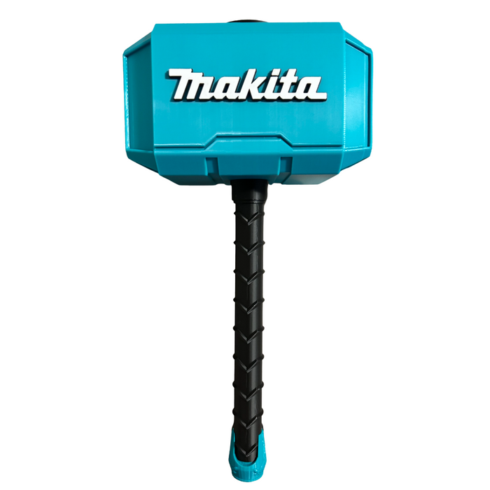 🔨 Makita Thor’s Hammer Display & Collectors Piece – Bold Teal Workshop Decor