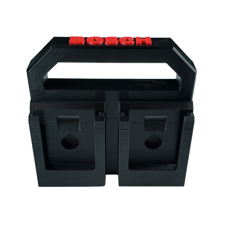 Bosch 18V Battery Caddy – 4-Slot Holder | Portable Battery Carrier