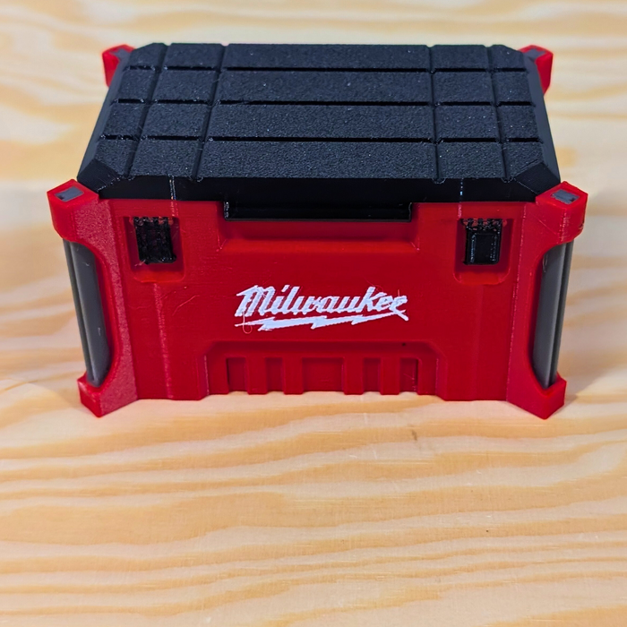 Mini Milwaukee Packout Style Box | General Stash Container with Lid and Case | 3D Printed