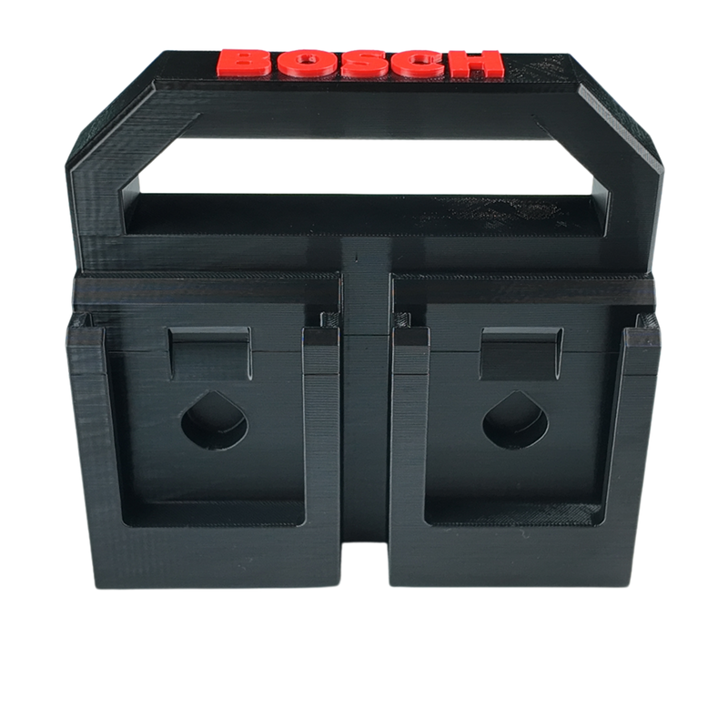 Bosch 18V Battery Caddy – 4-Slot Holder | Portable Battery Carrier