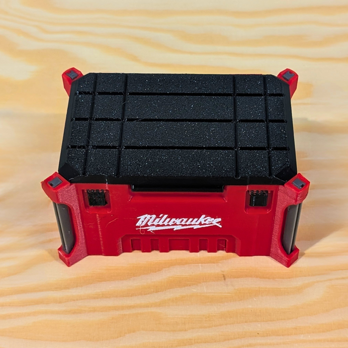 Mini Milwaukee Packout Style Box | General Stash Container with Lid and Case | 3D Printed