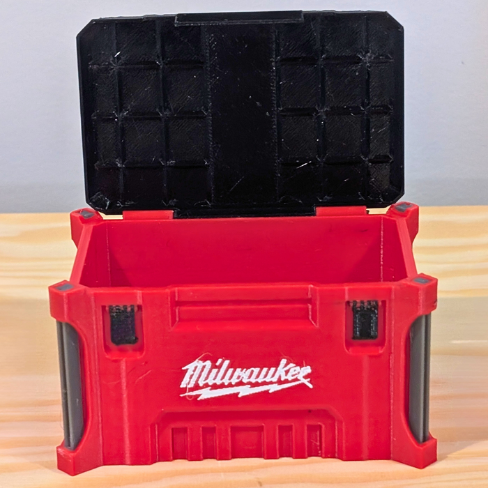 Mini Milwaukee Packout Style Box | General Stash Container with Lid and Case | 3D Printed