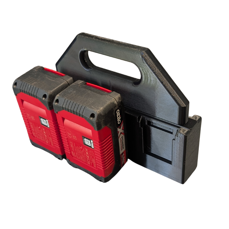 Battery Caddy for Ozito 18v PXC Batteries – 4 or 6 Slot Carry Holder