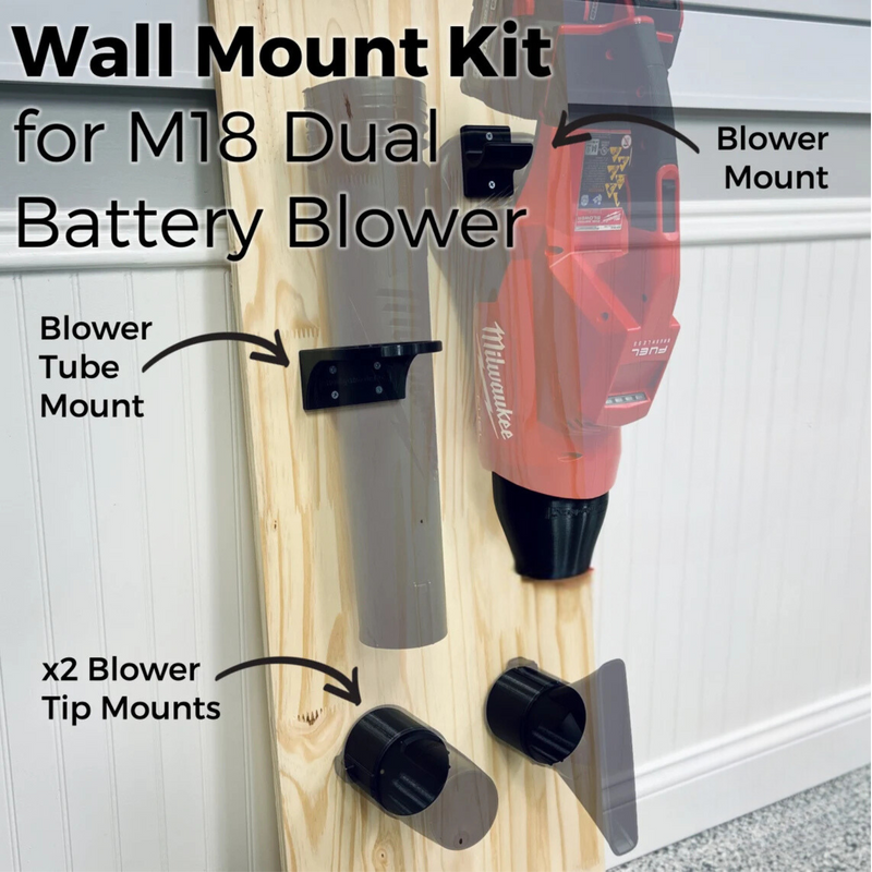 Wall Mount Kit for Milwaukee M18 FUEL Dual Battery Leaf Blower (2824-20)