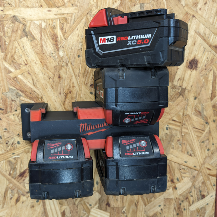 Milwaukee M18 Battery 4× Packout Wall Mount – Built to Match the Milwaukee Look