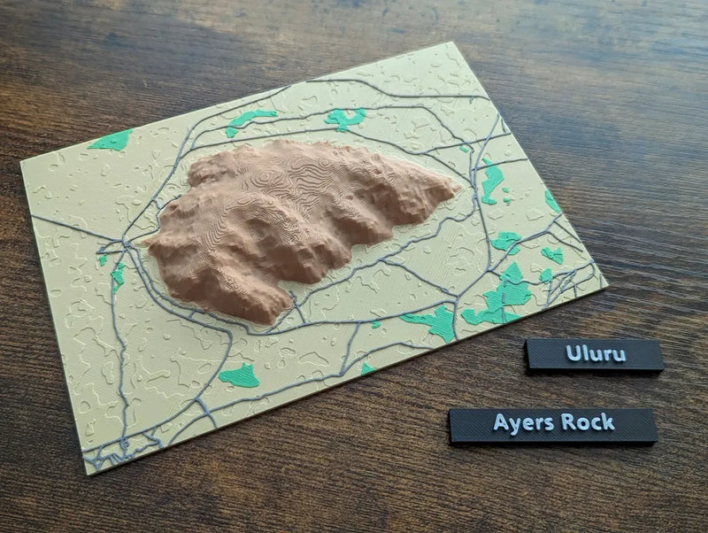 Uluru / Ayers Rock 3D Miniature – Multi-Coloured Landmark Art & Gift