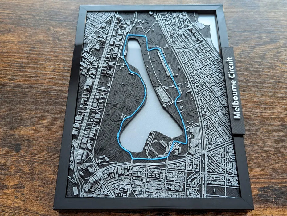 Australian Grand Prix 3D Miniature – Multi-Coloured Track Art & Motorsport Gift