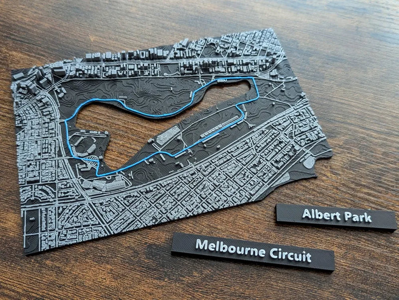 Australian Grand Prix 3D Miniature – Multi-Coloured Track Art & Motorsport Gift