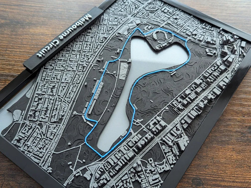 Australian Grand Prix 3D Miniature – Multi-Coloured Track Art & Motorsport Gift