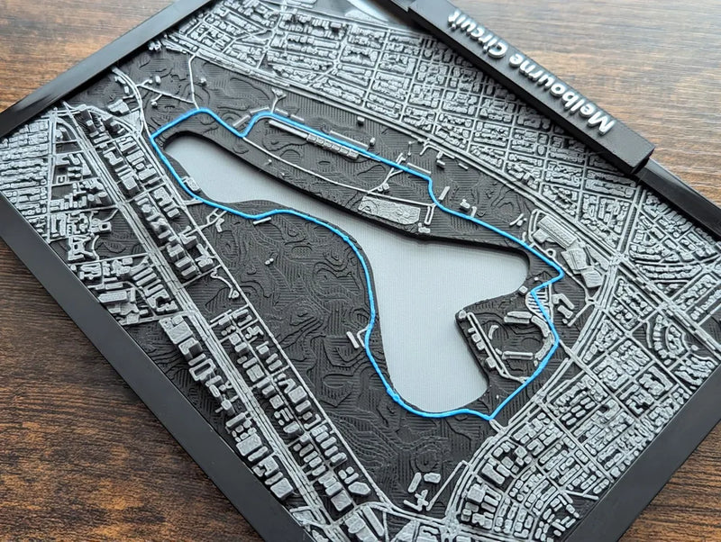 Australian Grand Prix 3D Miniature – Multi-Coloured Track Art & Motorsport Gift