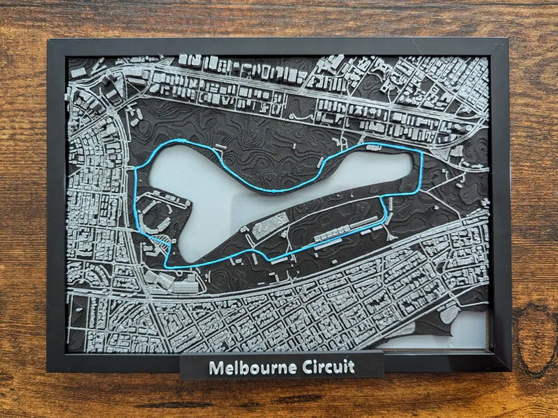 Australian Grand Prix 3D Miniature – Multi-Coloured Track Art & Motorsport Gift