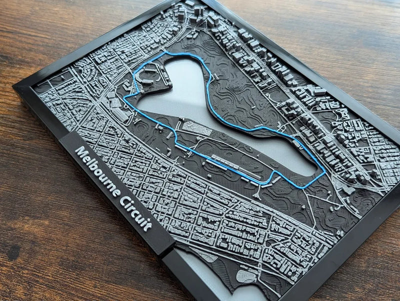 Australian Grand Prix 3D Miniature – Multi-Coloured Track Art & Motorsport Gift