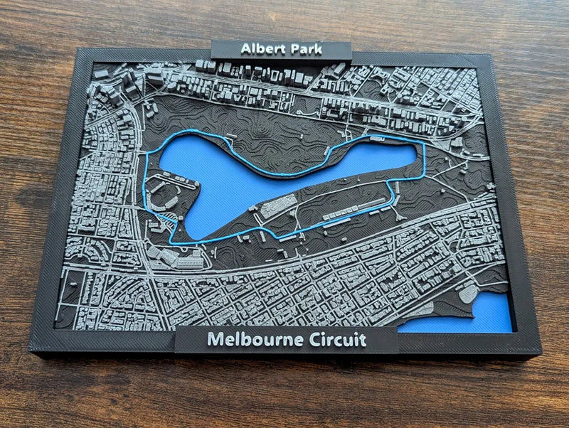 Australian Grand Prix 3D Miniature – Multi-Coloured Track Art & Motorsport Gift