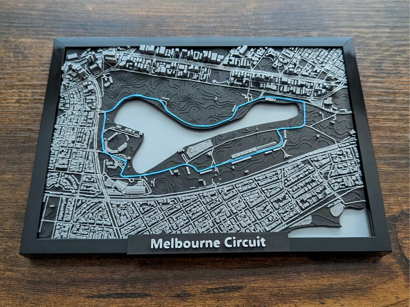 Australian Grand Prix 3D Miniature – Multi-Coloured Track Art & Motorsport Gift
