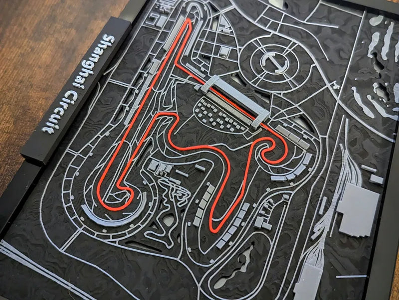 Shanghai Circuit 3D Miniature – Multi-Coloured Track Art & Motorsport Gift
