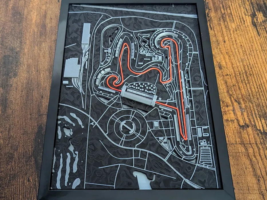 Shanghai Circuit 3D Miniature – Multi-Coloured Track Art & Motorsport Gift
