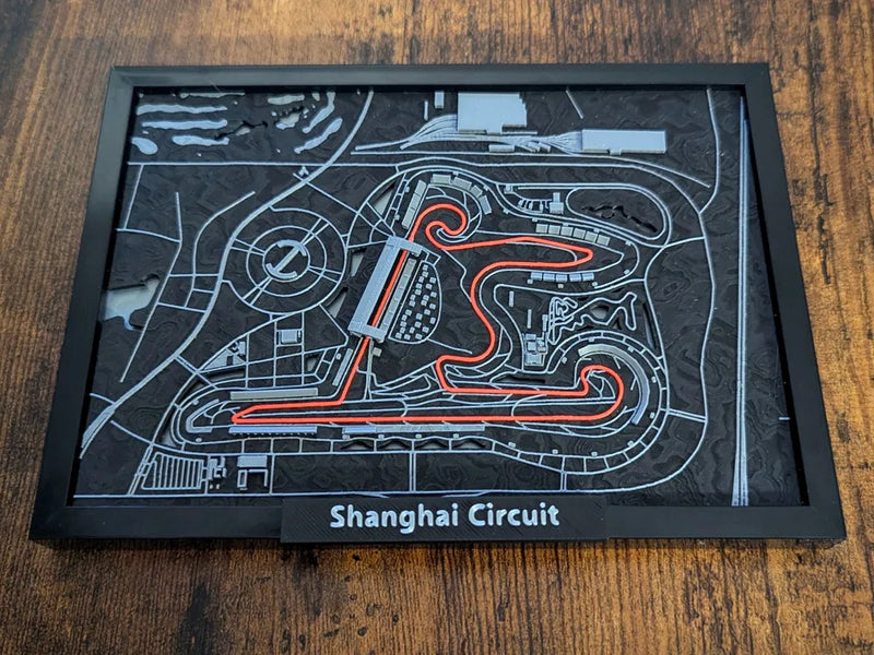 Shanghai Circuit 3D Miniature – Multi-Coloured Track Art & Motorsport Gift