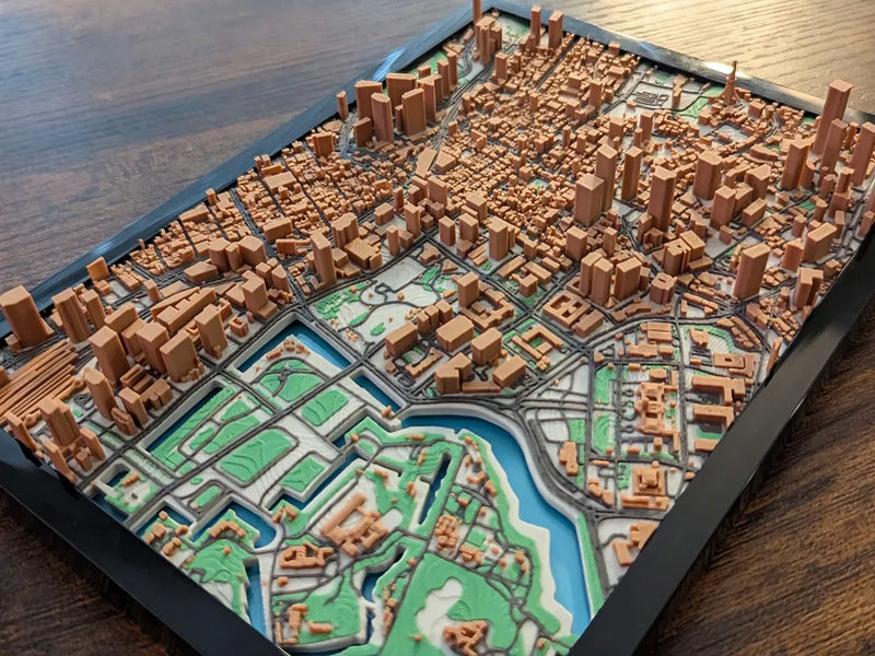 Tokyo Japan 3D Miniature Map – Multi-Coloured City Art & Gift