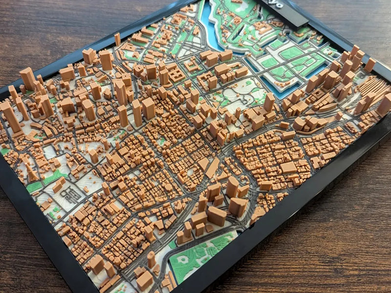 Tokyo Japan 3D Miniature Map – Multi-Coloured City Art & Gift