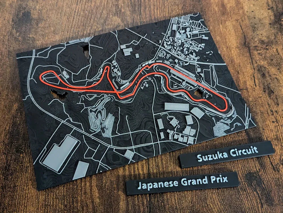 Suzuka Circuit 3D Miniature – Multi-Coloured Track Art & Gift