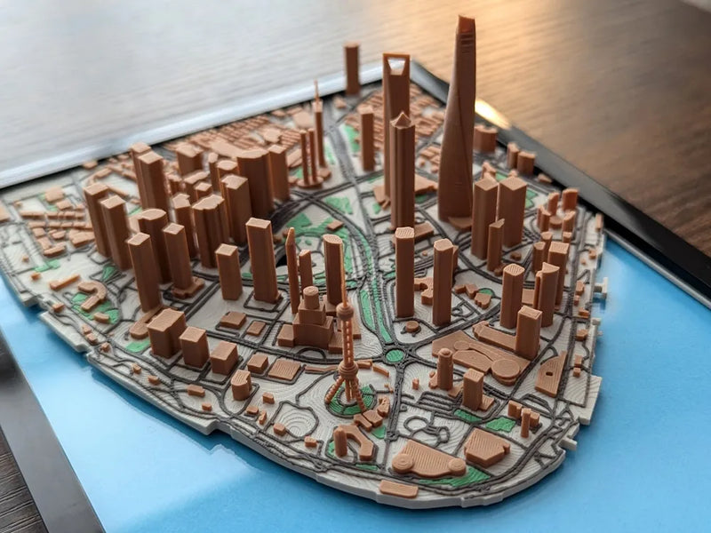 Shanghai China 3D Miniature Map – Multi-Coloured City Art & Gift