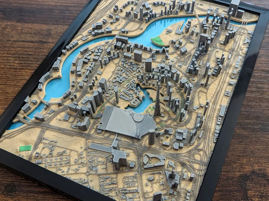 Dubai 3D Miniature Map – Multi-Coloured City Art & Gift