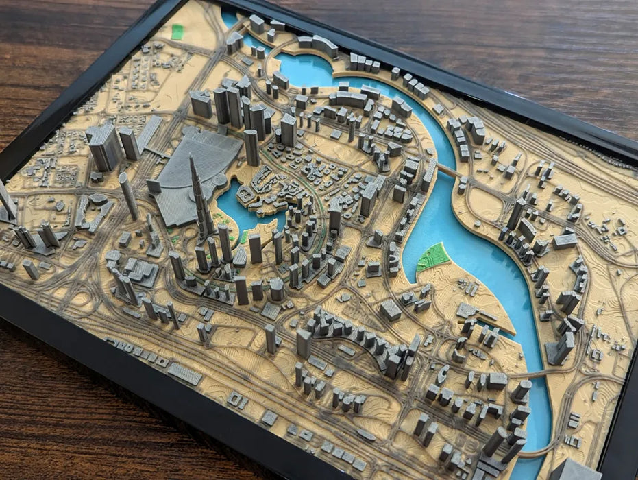 Dubai 3D Miniature Map – Multi-Coloured City Art & Gift