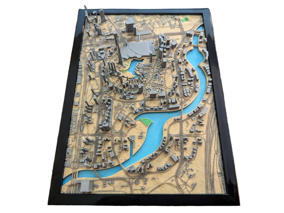 Dubai 3D Miniature Map – Multi-Coloured City Art & Gift