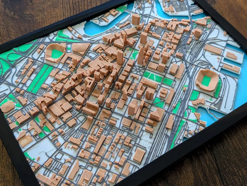 Melbourne Australia 3D Miniature Map – Multi-Coloured City Art & Gift