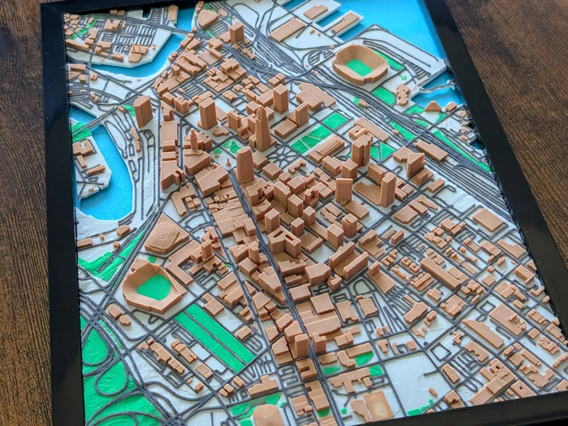 Melbourne Australia 3D Miniature Map – Multi-Coloured City Art & Gift