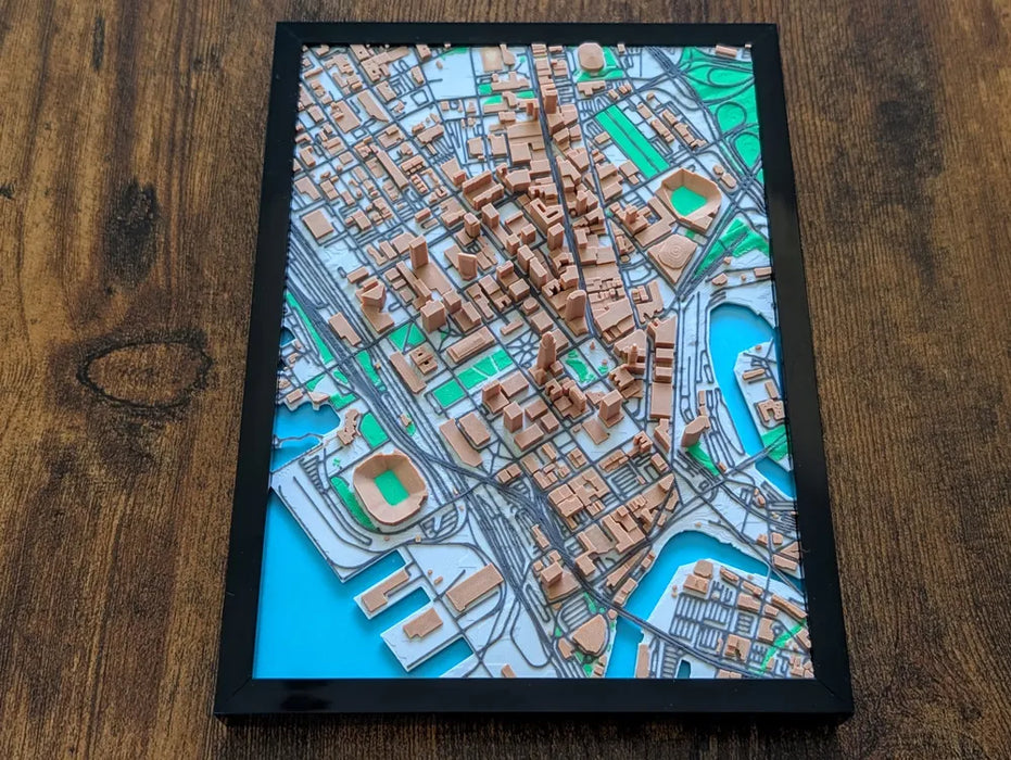 Melbourne Australia 3D Miniature Map – Multi-Coloured City Art & Gift
