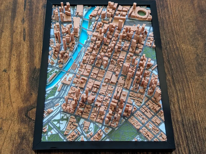 Melbourne Australia 3D Miniature Map – Multi-Coloured City Art & Gift