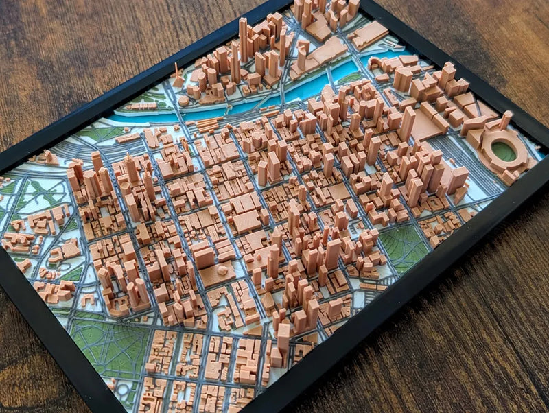 Melbourne Australia 3D Miniature Map – Multi-Coloured City Art & Gift