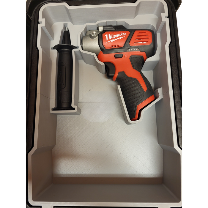 Milwaukee Packout Compact Organiser Insert for M12 Polisher – With Removable Bin for Polishing Mops & Discs – PETG Made in Australia
