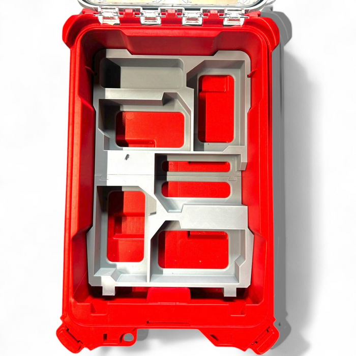 M18 Battery Holder for Milwaukee Packout – 5 Slot Insert | Fits Compact Organiser  4822-8435 Secure, Organised Battery Storage