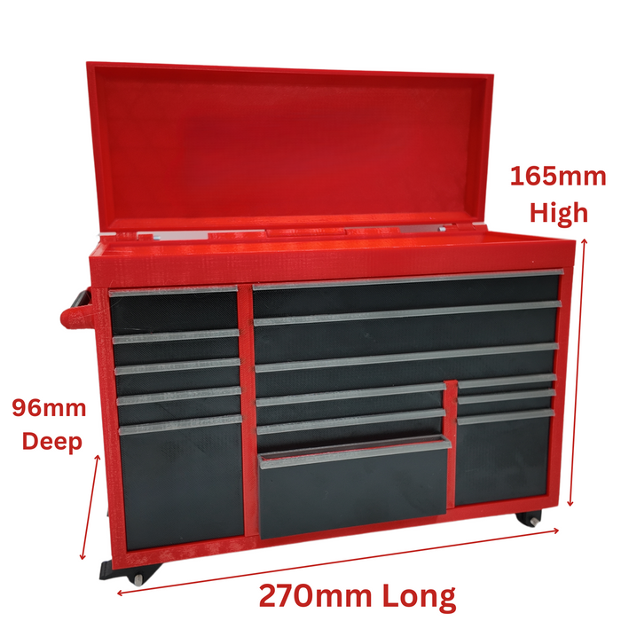 XL Mini Desk Tool Chest Organiser – 270 x 165 x 96mm | Workshop-Style Storage - Perfect Gift for Dad