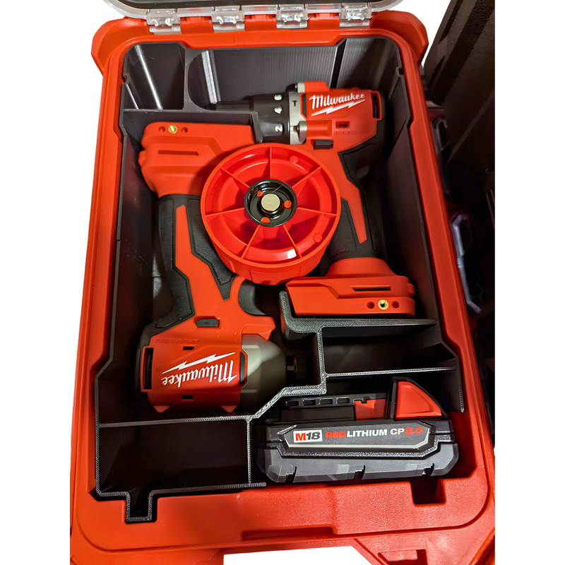 Milwaukee M18 Drill & Hex Drive Packout Insert for Compact Organiser