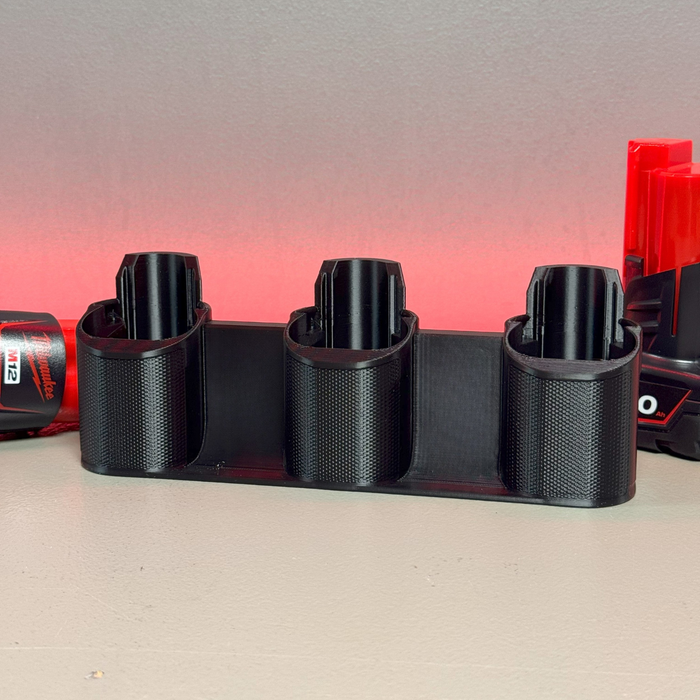 Milwaukee M12 Battery Mount (Triple) | Wall Mount Holder | PETG | Australian Made
