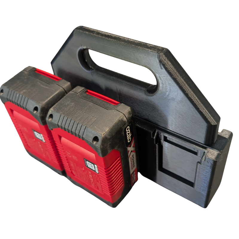 Battery Caddy for Ozito 18v PXC Batteries – 4 or 6 Slot Carry Holder